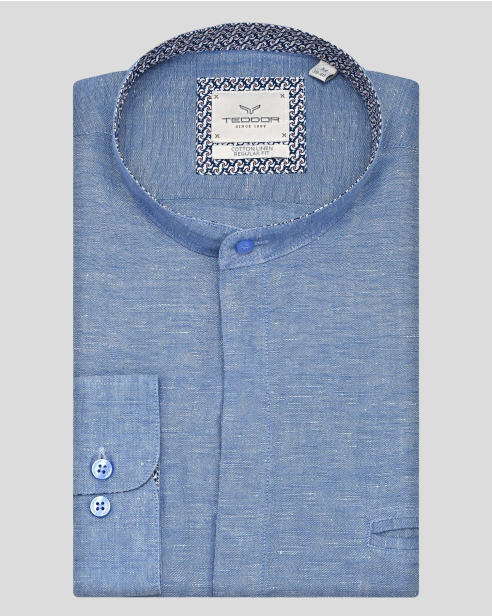 SHIRT REGULAR FIT LINEN AND COTTON