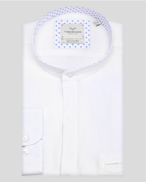 SHIRT REGULAR FIT LINEN AND COTTON