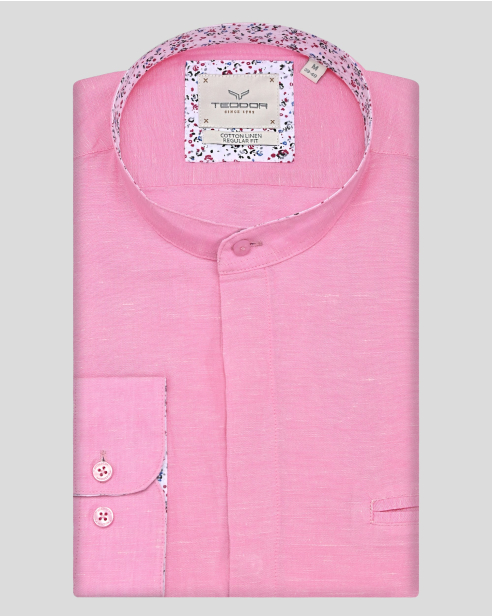 SHIRT REGULAR FIT LINEN AND COTTON