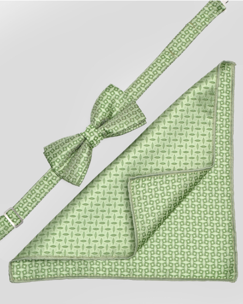 BOW TIE AND POCKET SQUARE TECHNICAL TEXTILE