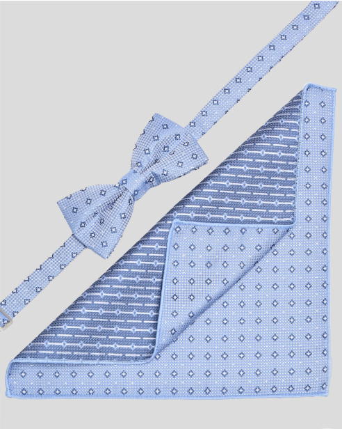 BOW TIE AND POCKET SQUARE TECHNICAL TEXTILE