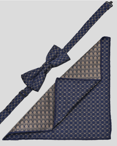 BOW TIE AND POCKET SQUARE TECHNICAL TEXTILE