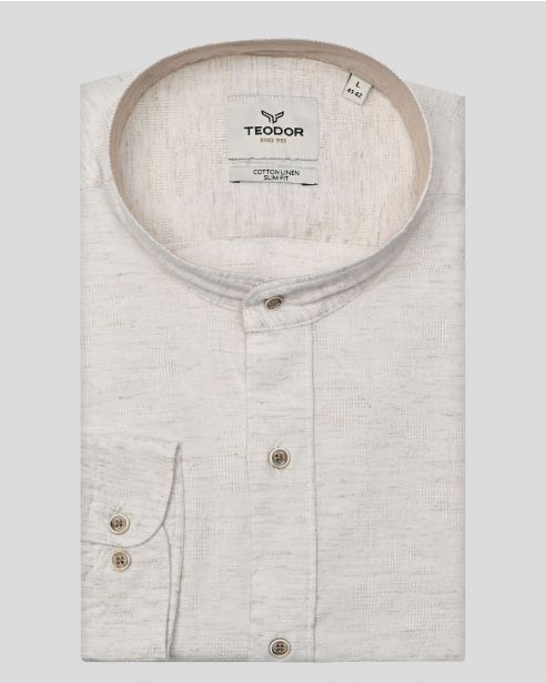 SHIRT SLIM FIT LINEN AND COTTON