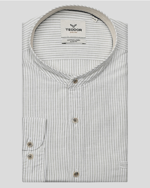 SHIRT SLIM FIT LINEN AND COTTON