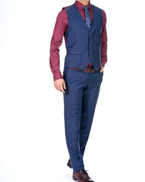 WAISTCOAT SLIM FIT WOOL