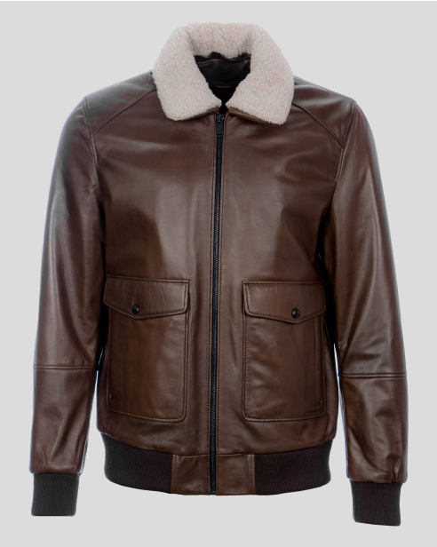 JACKET REGULAR FIT LEATHER