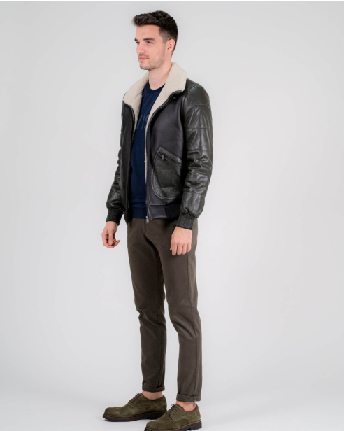 JACKET SLIM FIT LEATHER