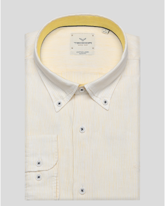 SHIRT SLIM FIT LINEN AND COTTON