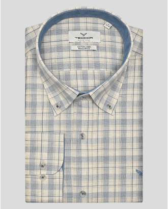 SHIRT REGULAR FIT LINEN AND COTTON