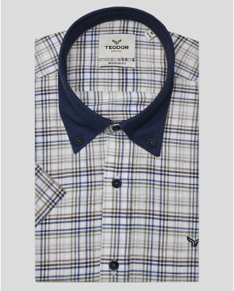 SHIRT REGULAR FIT LINEN AND COTTON