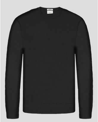 ЧЕРЕН ПУЛОВЕР С ОБЛО ДЕКОЛТЕ ОТ 100% ФИНА ВЪЛНА МЕРИНО 