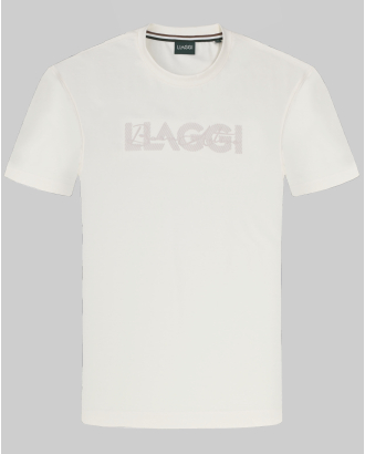 ПАМУЧНА ТЕНИСКА  В ЦВЯТ ЕКРЮ С ЛОГО ПРИНТ НАДПИС