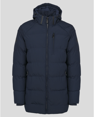 ТЪМНОСИНЬО КАПИТОНИРАНО ЯКЕ С ЛОГО ЕМБЛЕМА И ТЕРМОМЕТЪР