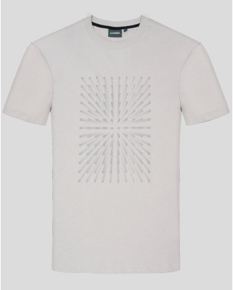 СИВА ТЕНИСКА ОТ 100% ПАМУК С КОНТРАСТЕН НАДПИС ПРИНТ