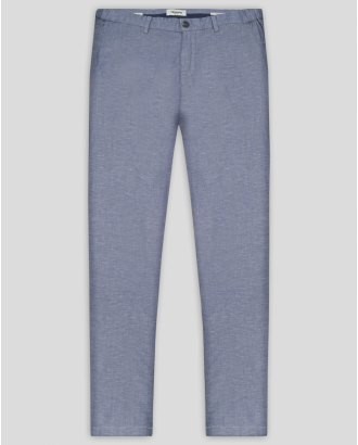 TROUSERS SLIM FIT LINEN AND COTTON