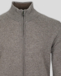 ЖИЛЕТКА ОТ ВЪЛНА МЕРИНО "ZEGNA BARUFFA" В СИВО-КАФЯВ МЕЛАНЖ thumbnail