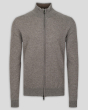 ЖИЛЕТКА ОТ ВЪЛНА МЕРИНО "ZEGNA BARUFFA" В СИВО-КАФЯВ МЕЛАНЖ thumbnail