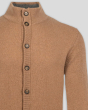 БЕЖОВА ЖИЛЕТКА С КОПЧЕТА И КОНТРАСТНА ДЕСЕНАЦИЯ  ОТ 100% КАШМИР thumbnail