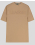 ОВЪРСАЙЗ ТЕНИСКА ОТ ПАМУК И БАМБУК С БРОДЕРИЯ ЛОГО В ЦВЯТ КАМЕЛ