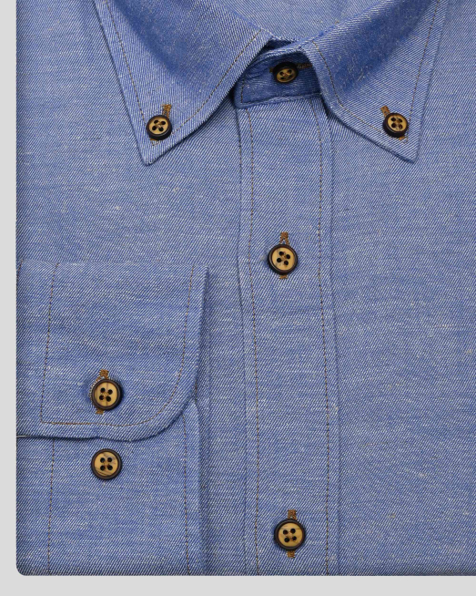 SHIRT REGULAR FIT LINEN AND COTTON - 6