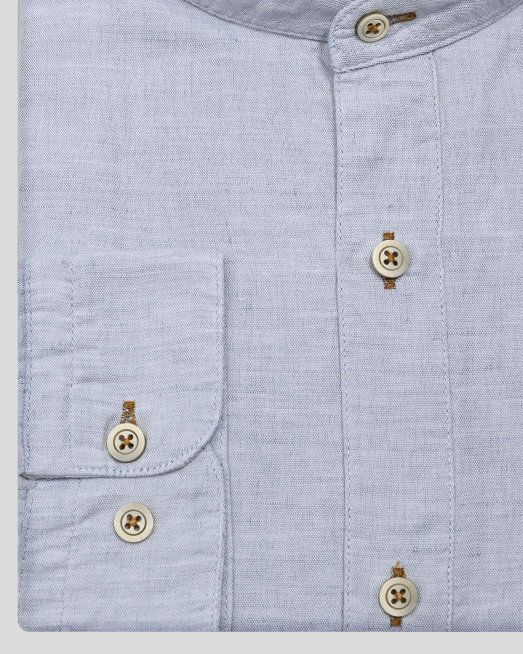 SHIRT SLIM FIT LINEN AND COTTON - 5