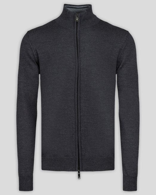 'ЖИЛЕТКА ОТ 100% ЕКСТРАФИНА ВЪЛНА МЕРИНО "ZEGNA BARUFFA" В АНТРАЦИТ