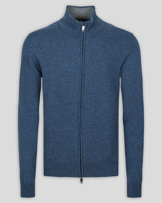 'ДЕНИМ СИНЯ ЖИЛЕТКА ОТ 100% ЕКСТРАФИНА ВЪЛНА МЕРИНО "ZEGNA BARUFFA"