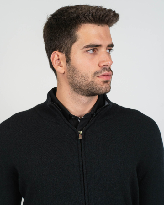 ЧЕРНА ЖИЛЕТКА ОТ 100% ЕКСТРАФИНА ВЪЛНА МЕРИНО "ZEGNA BARUFFA" - 4