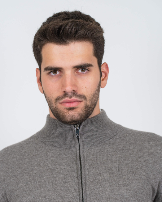 ЖИЛЕТКА ОТ ВЪЛНА МЕРИНО "ZEGNA BARUFFA" В СИВО-КАФЯВ МЕЛАНЖ - 4