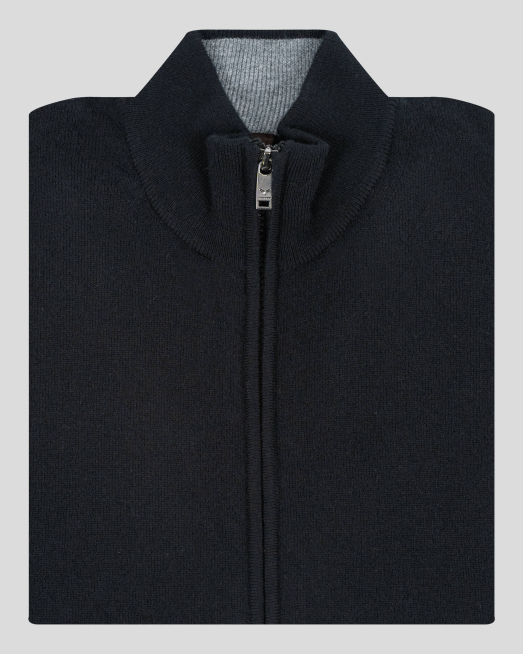 ЧЕРНА ЖИЛЕТКА ОТ 100% ЕКСТРАФИНА ВЪЛНА МЕРИНО "ZEGNA BARUFFA" - 8