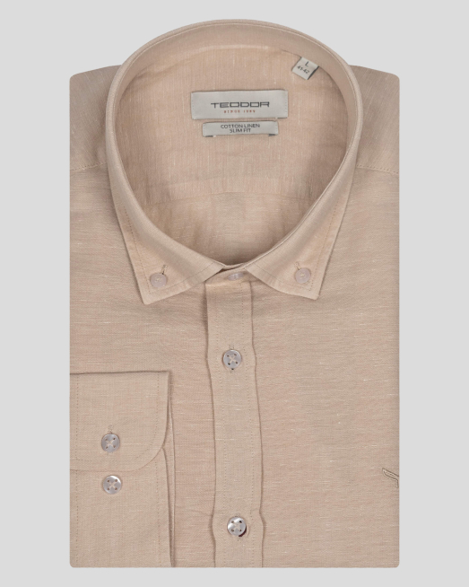 'SHIRT SLIM FIT LINEN