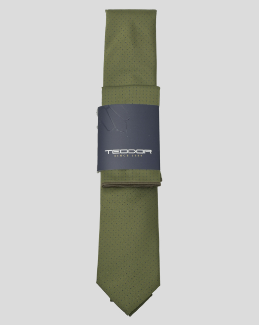 'TIE AND POCKET SQUARE TECHNICAL TEXTILE