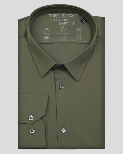 'SHIRT SLIM FIT TECHNICAL TEXTILE