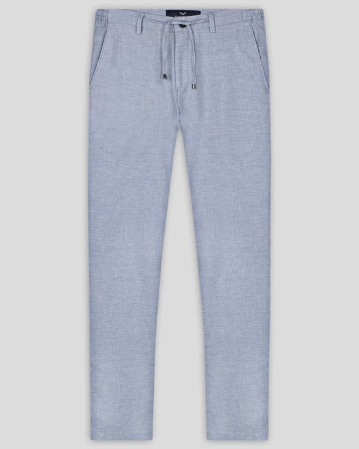 'TROUSERS REGULAR FIT LINEN AND COTTON