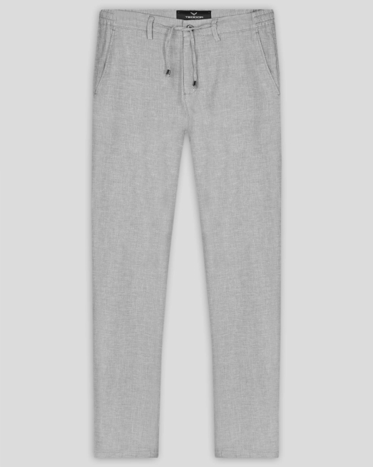 'TROUSERS REGULAR FIT LINEN AND COTTON