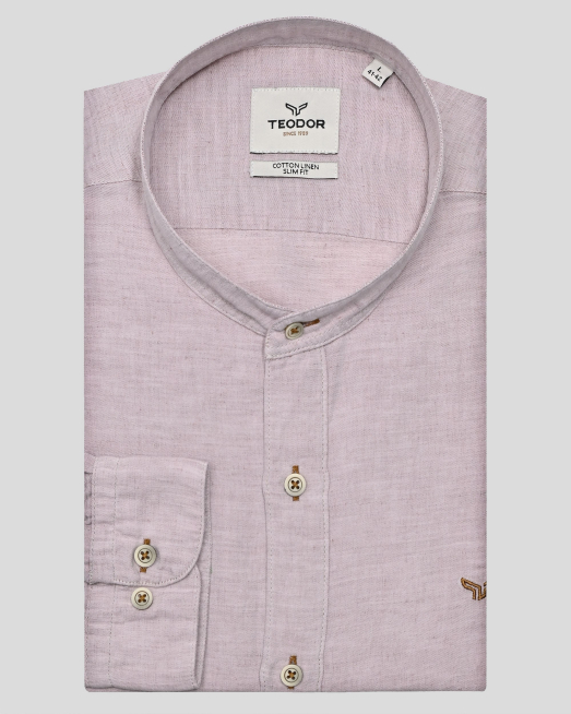 'SHIRT SLIM FIT LINEN AND COTTON