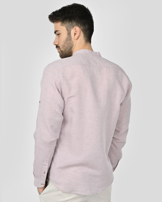 SHIRT SLIM FIT LINEN AND COTTON - 7