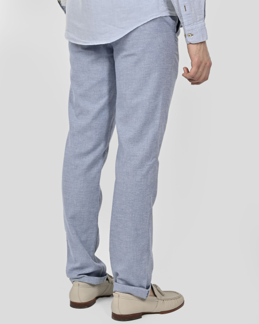 TROUSERS REGULAR FIT LINEN AND COTTON - 8