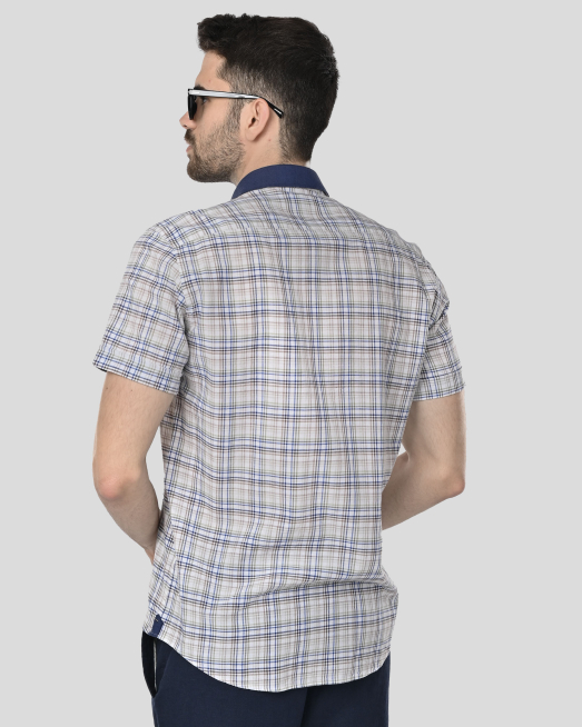 SHIRT REGULAR FIT LINEN AND COTTON - 9