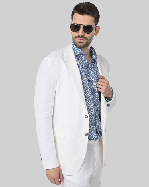 BLAZER REGULAR FIT LINEN - 3