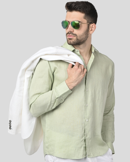 SHIRT REGULAR FIT LINEN - 5