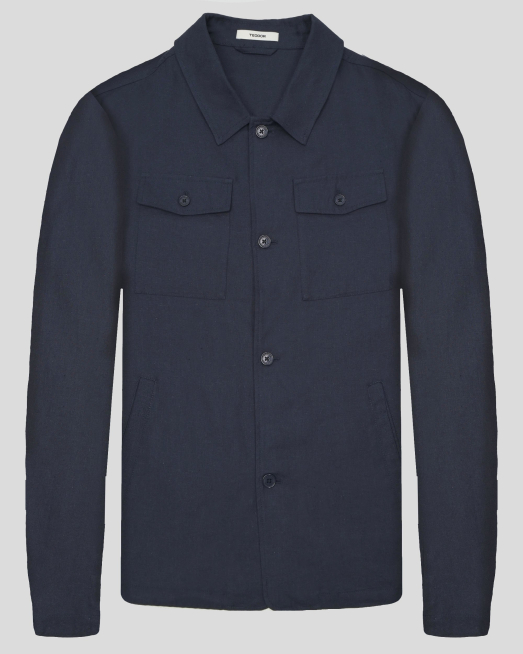 'BLAZER COMFORT FIT LINEN AND COTTON