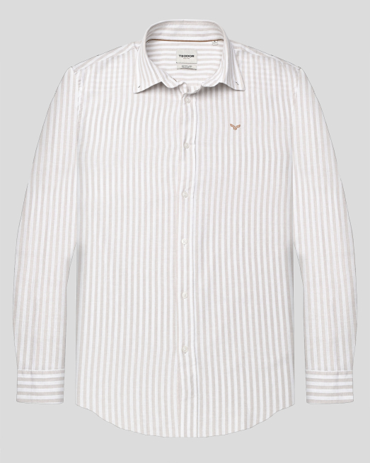 'SHIRT REGULAR FIT LINEN AND COTTON
