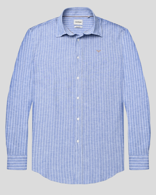 'SHIRT REGULAR FIT LINEN AND COTTON