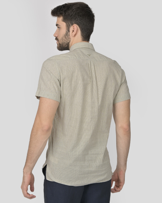 SHIRT REGULAR FIT LINEN AND COTTON - 7