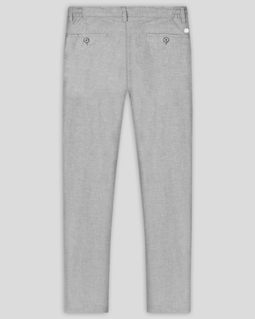 TROUSERS REGULAR FIT LINEN AND COTTON - 7