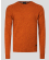 ВЪЛНЕН  ПУЛОВЕР С РЕГЛАН РЪКАВ И ЛОГО В ОРАНЖЕВ МЕЛАНЖ