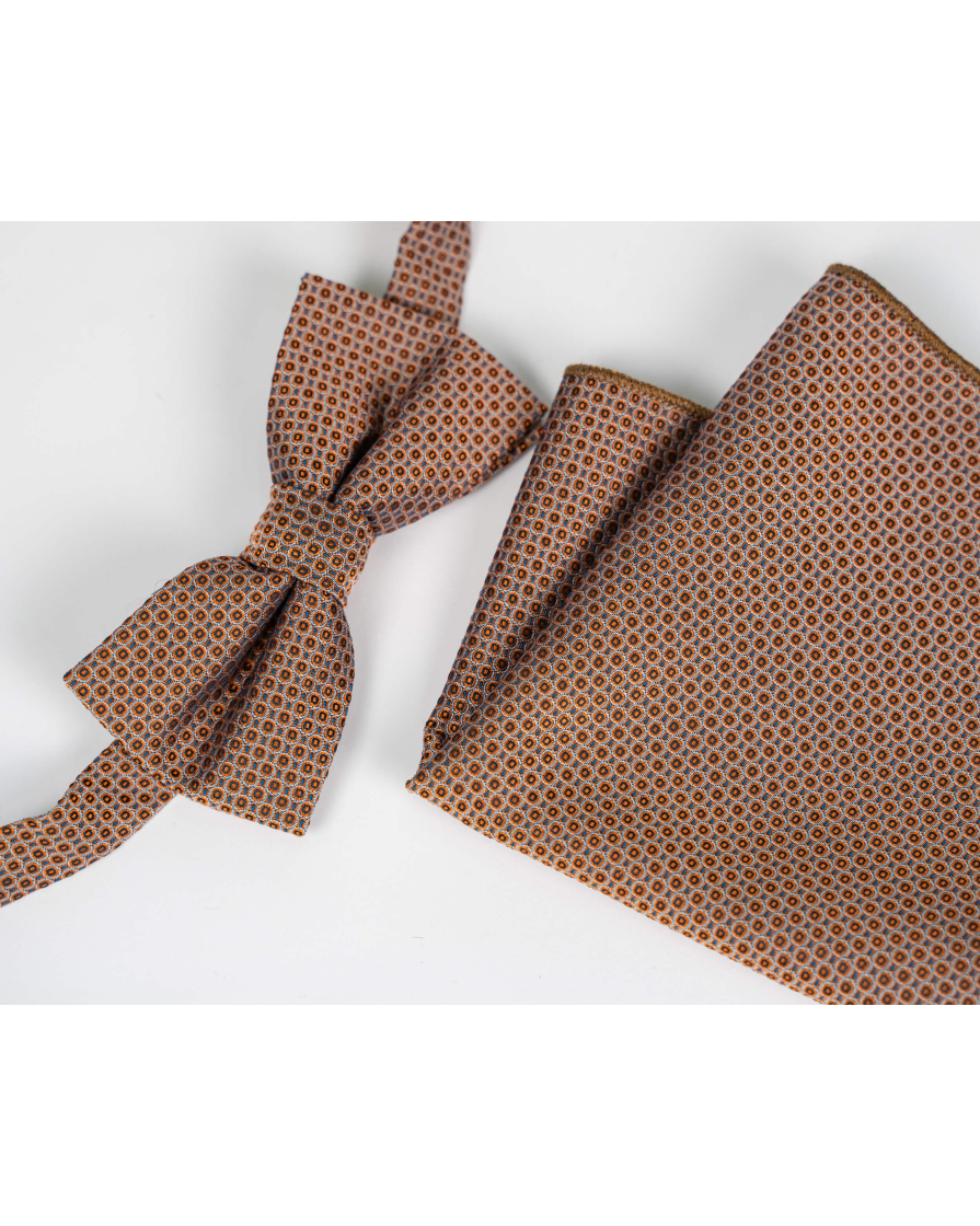 BOW TIE AND POCKET SQUARE TECHNICAL TEXTILE