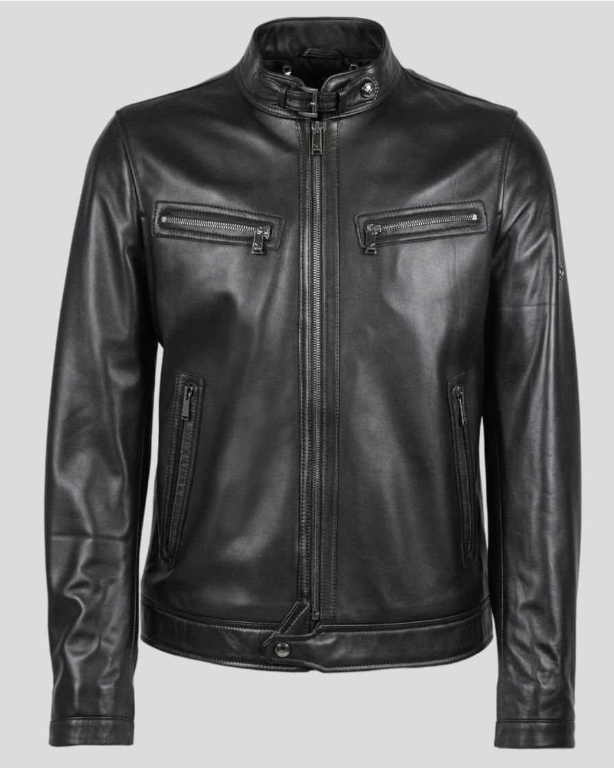 JACKET SLIM FIT LEATHER