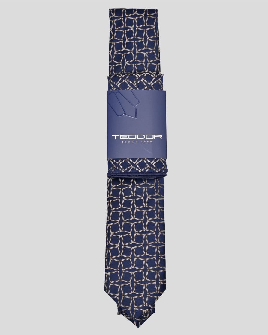 TIE AND POCKET SQUARE TECHNICAL TEXTILE